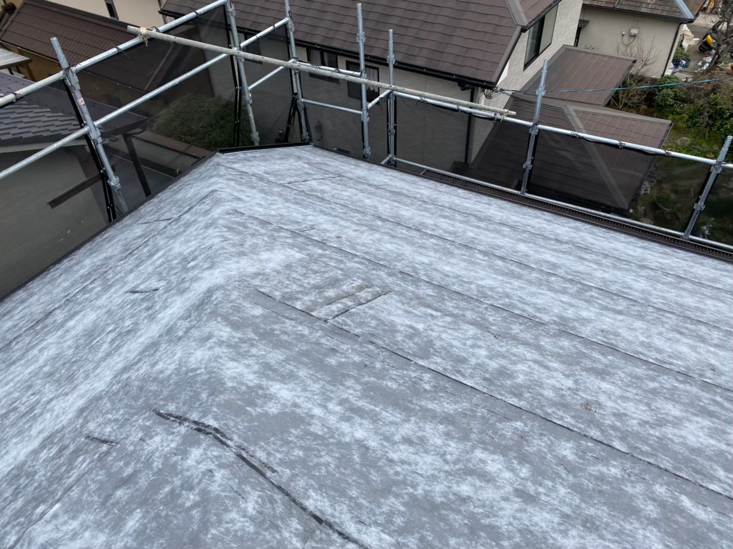 防水紙設置粘着式